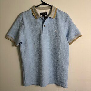 A. Tiziano Mne's Boris Fancy Knit Polo Blue Size Medium NEW!!!